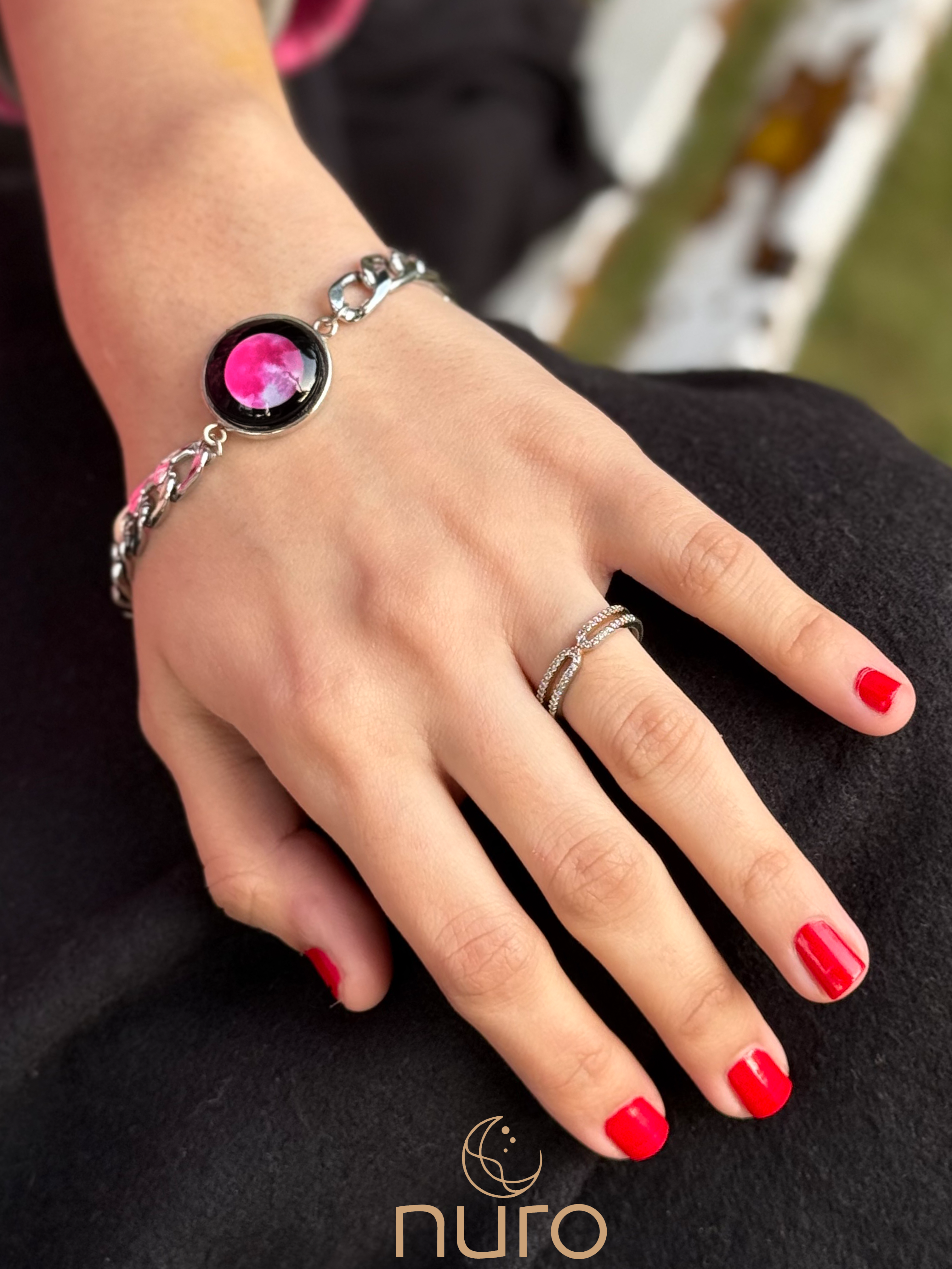 Pink Moon Link Bracelet