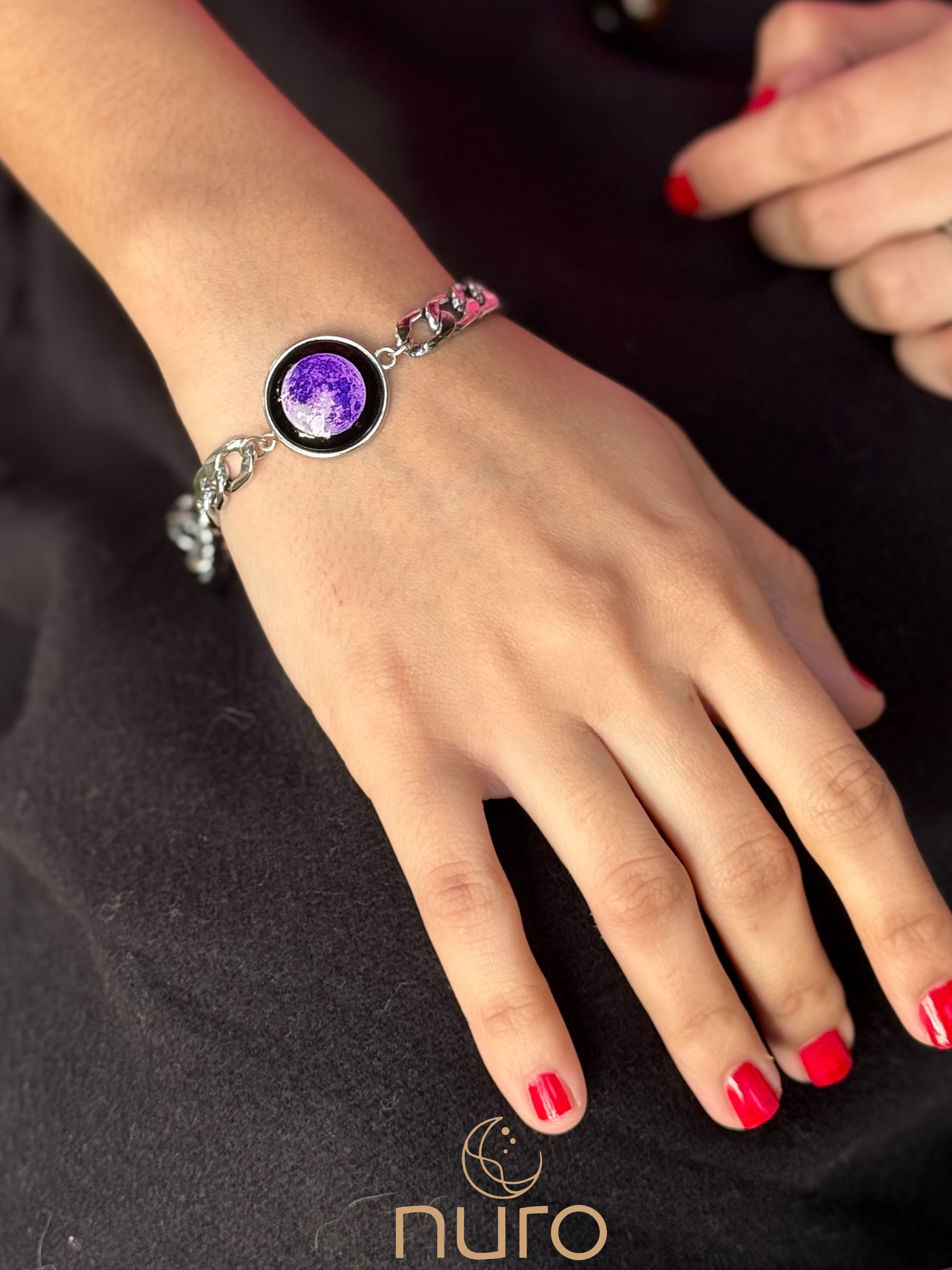 Purple Moon Link Bracelet