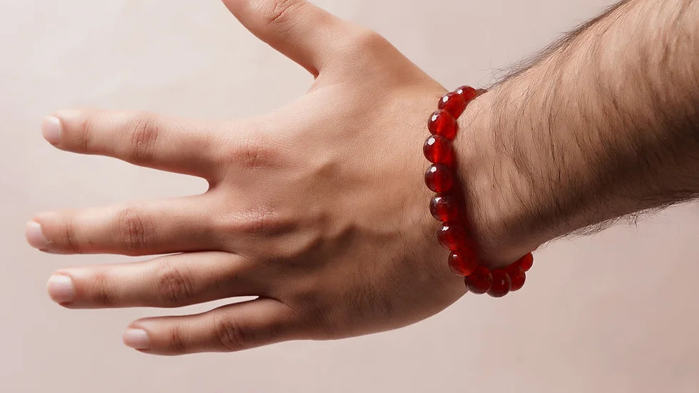 Red Onyx Beads Bracelet