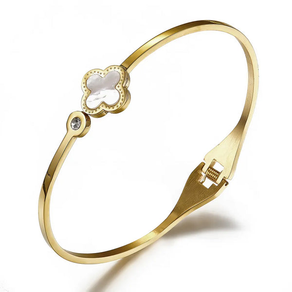 Clover Bangle - Gold