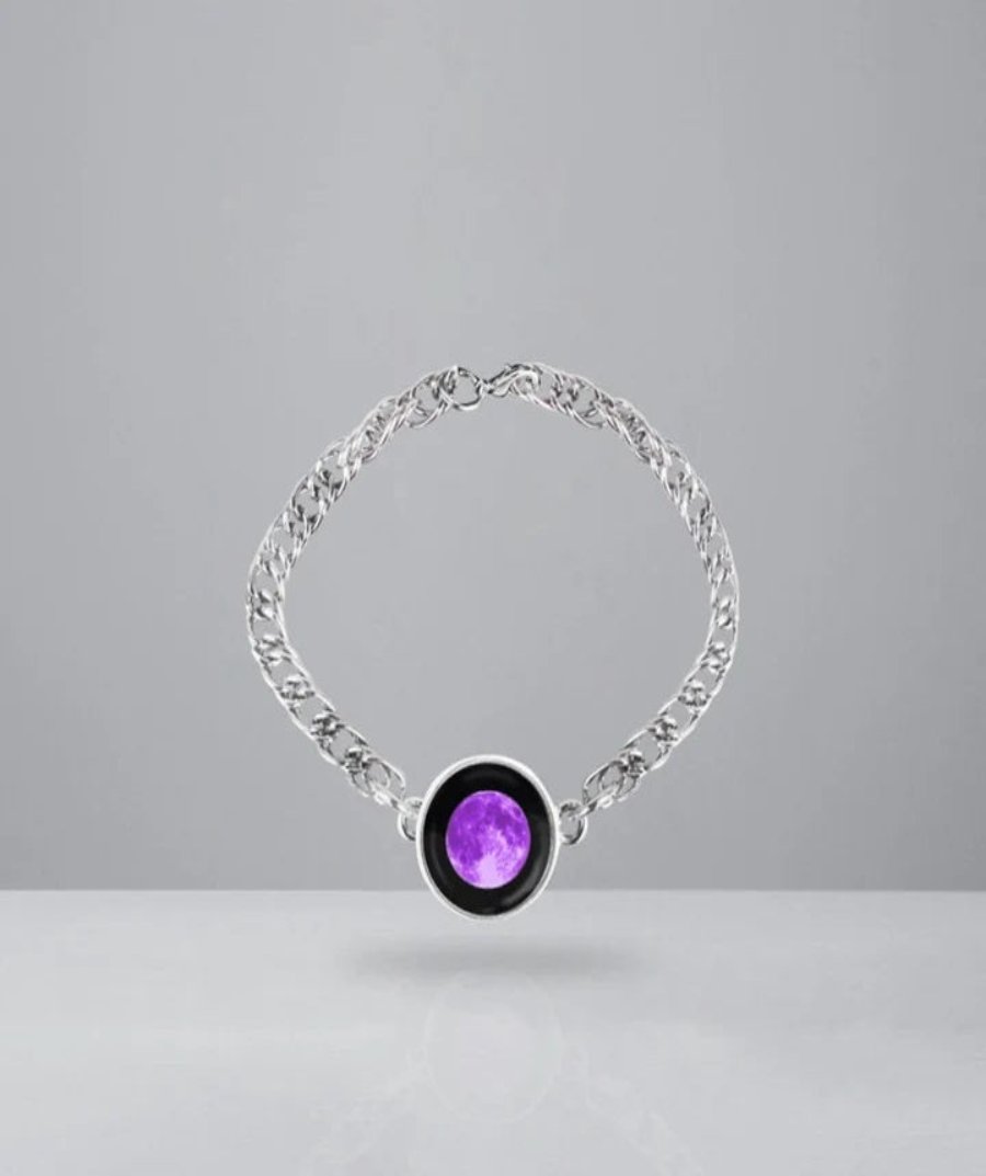 Purple Moon Link Bracelet