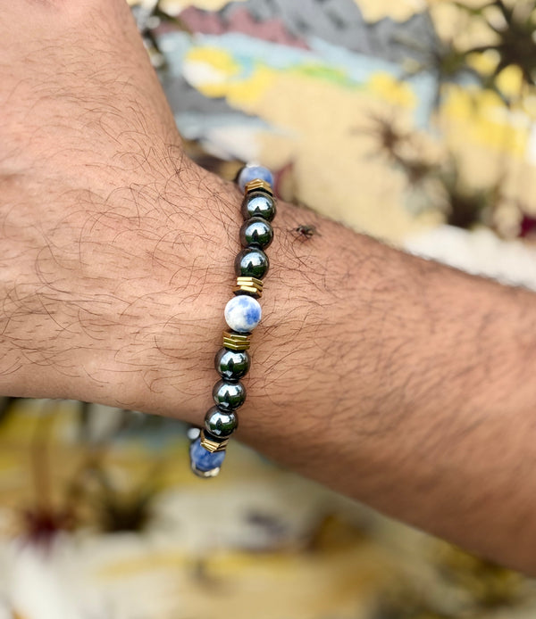 Metallic Round Beads Bracelet